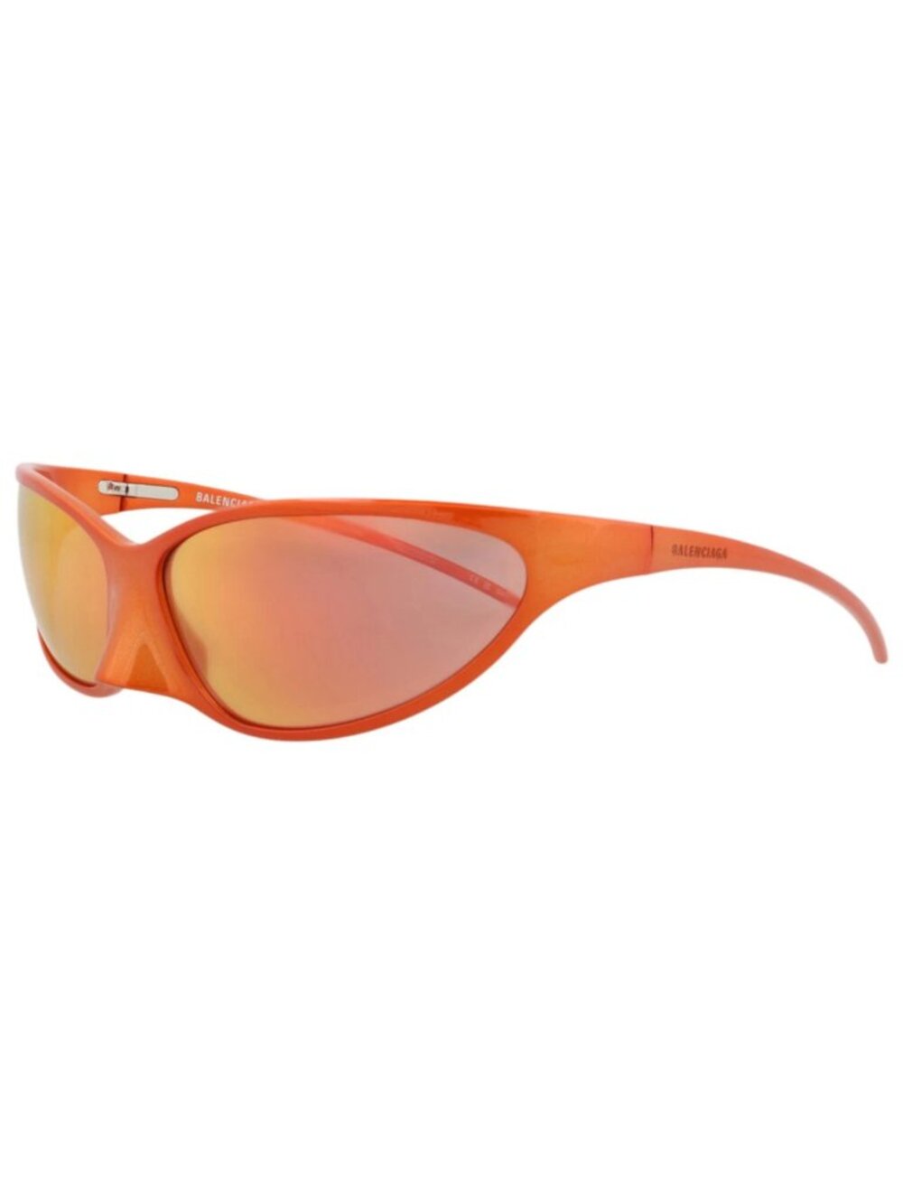 New Balenciaga Women's Sunglasses Shield Wrap Alluminium Frame Unisex Red Red